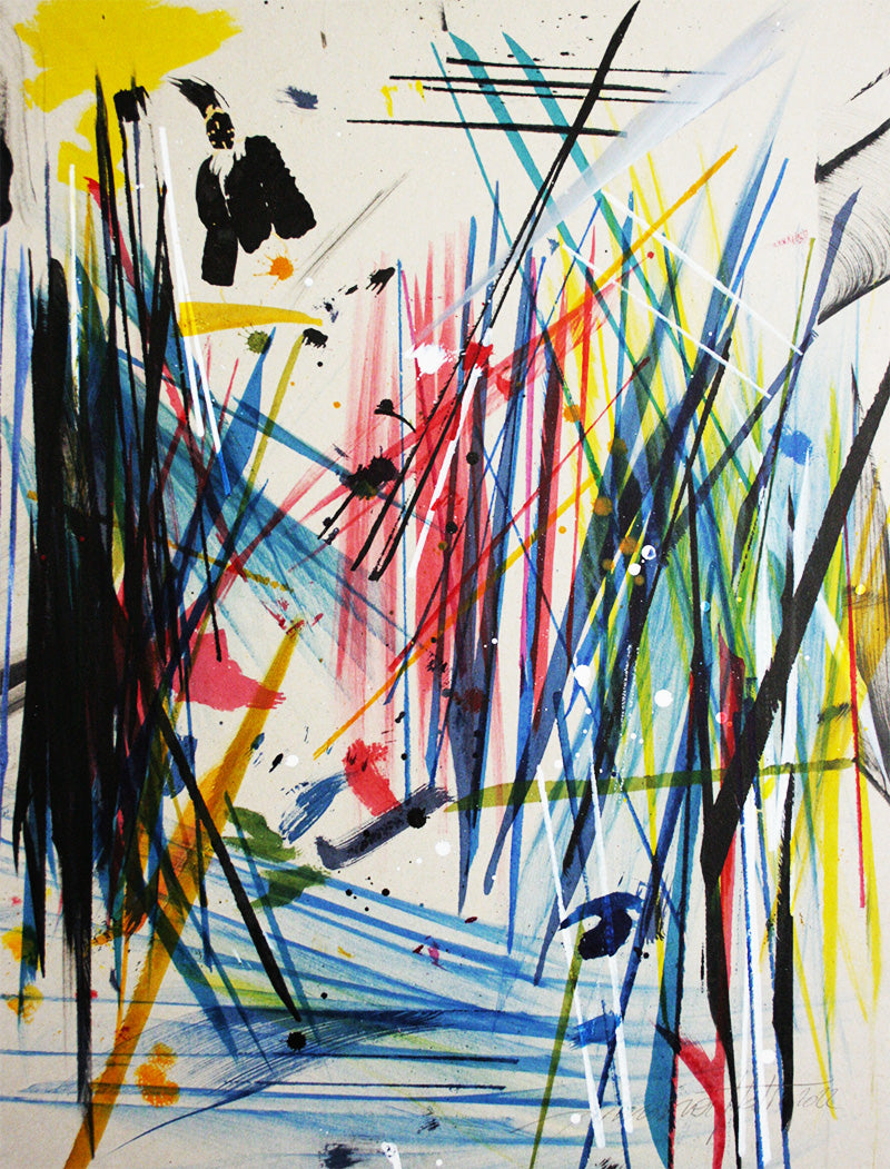 Abstrakte zeitgenössische Kunst; Bild "wie alles begann1" von Armina Hatic