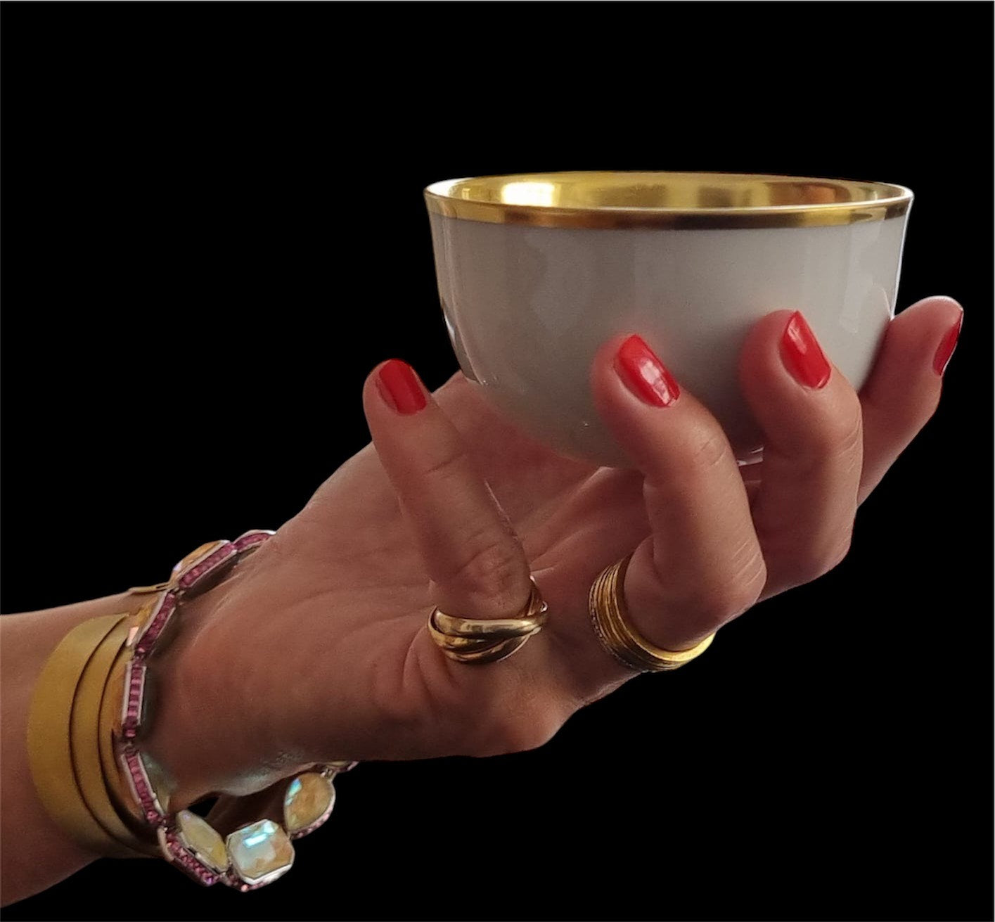 Champagneschale beim einschenken