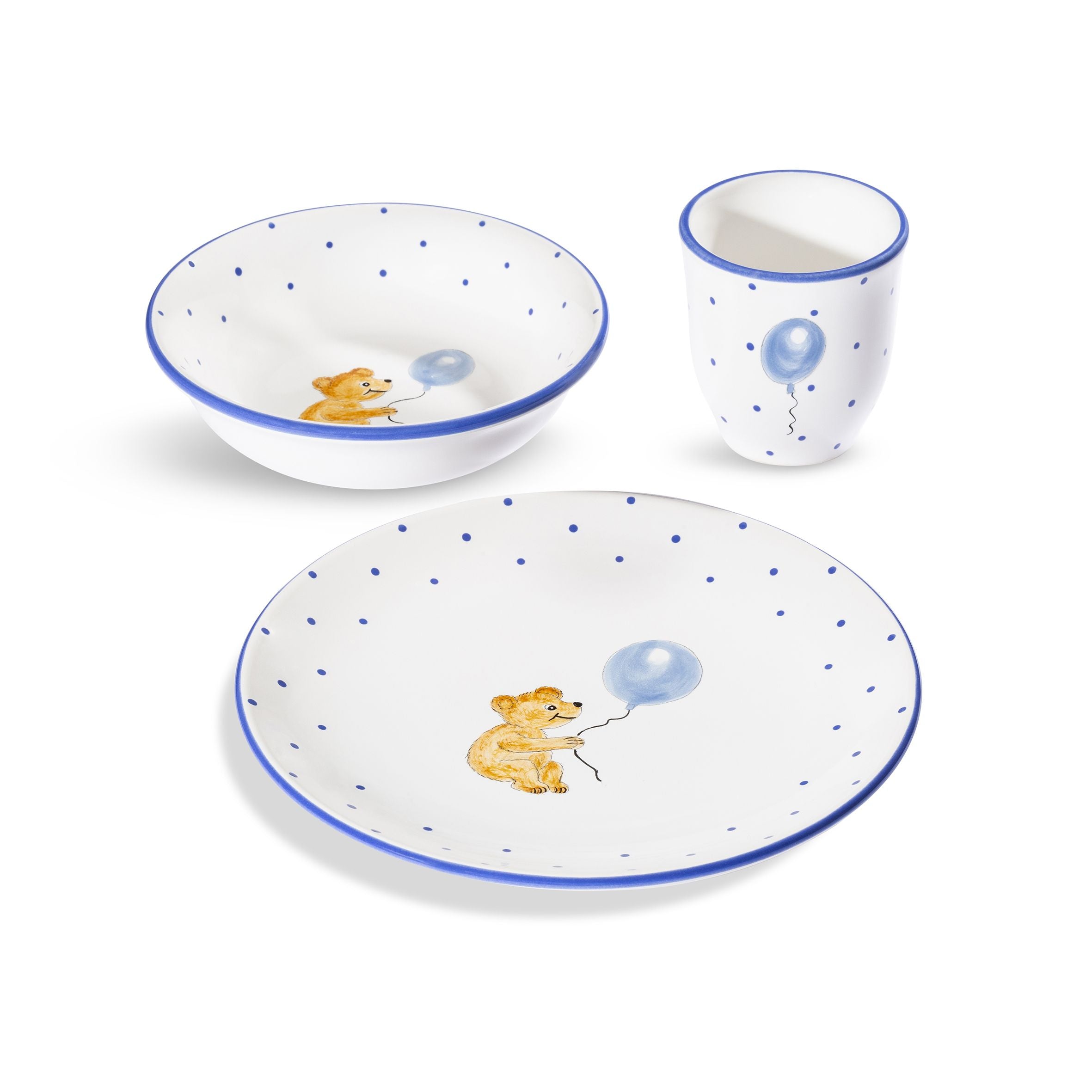 Kinderset mit Rucksack Baer von Gmundner Keramik