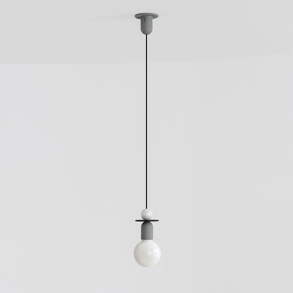 Porzellanlampe Pearl small  grau von neu/zeug