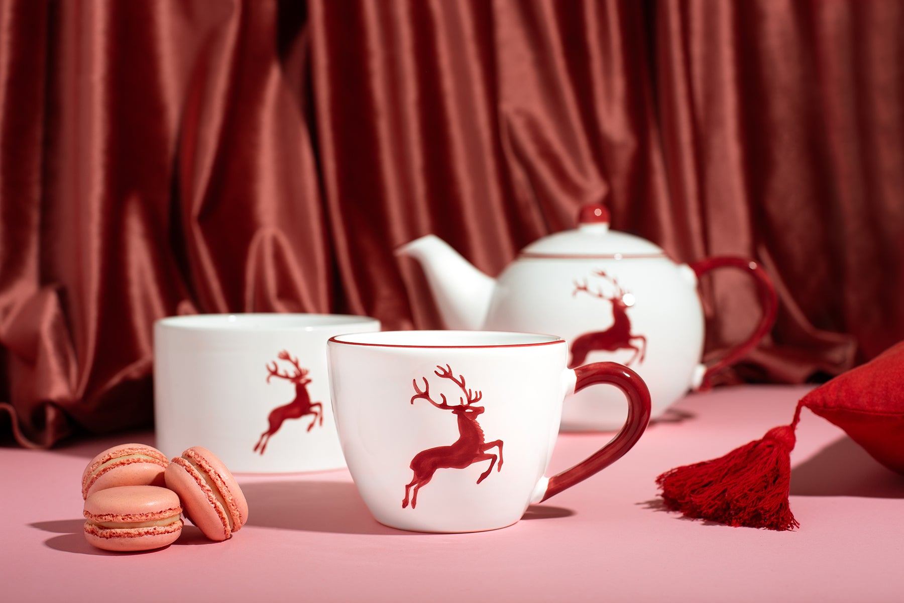 Teetasse dekor hirsch gmundner keramik