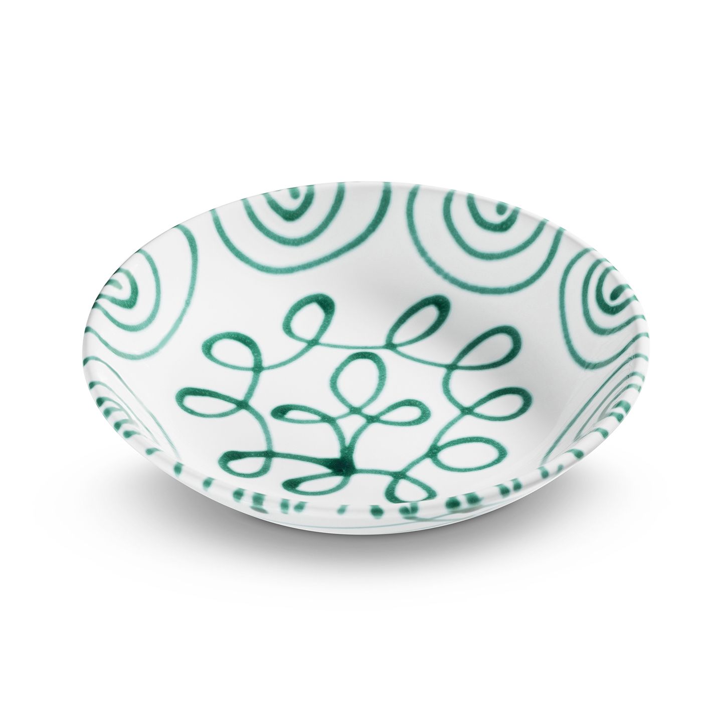 Suppenteller_grün_geflammt_Gmundner_Keramik