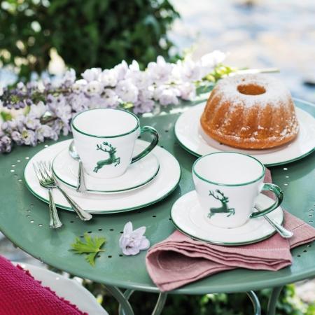 gedeckter Tisch dekor hirsch Gmundner Keramik