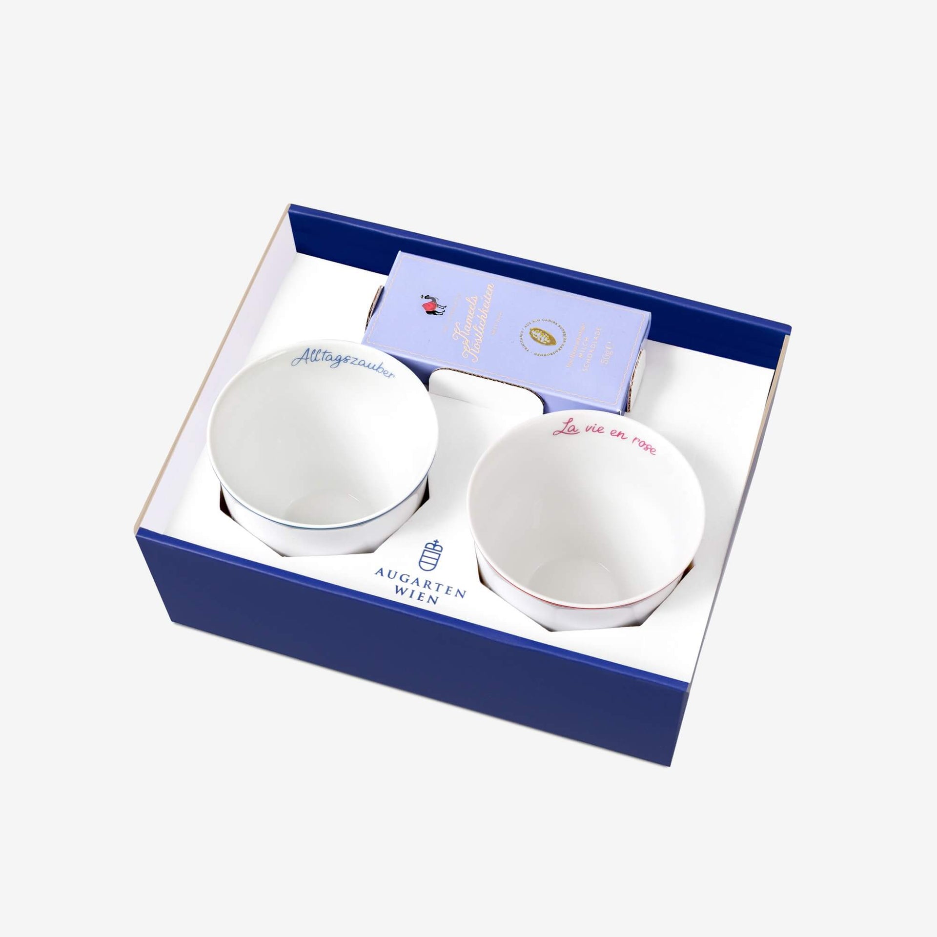 Moments of Joy Gift Set – Augarten Porcelain Mug & Chocolate from Schwarzes Kameel