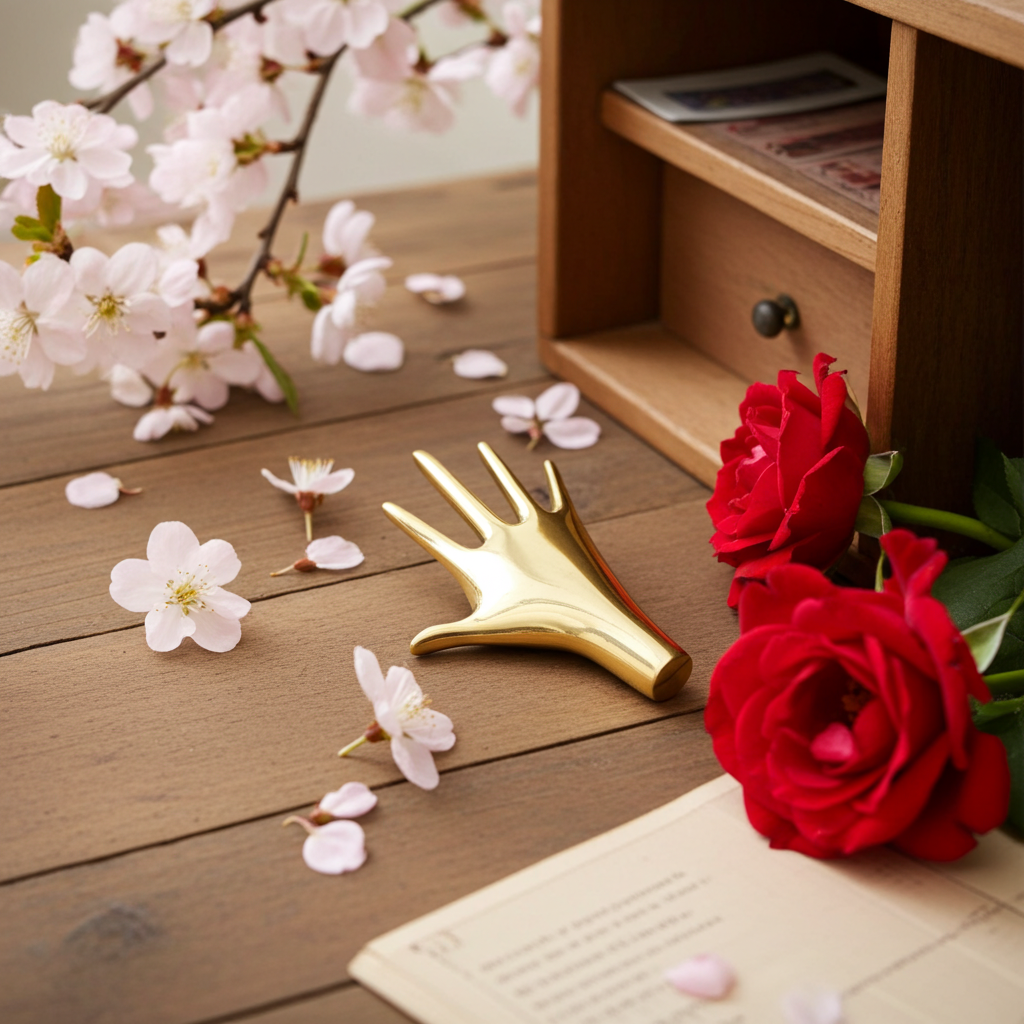 Briefbeschwerer_Hand_Auböck_mit_Bumen