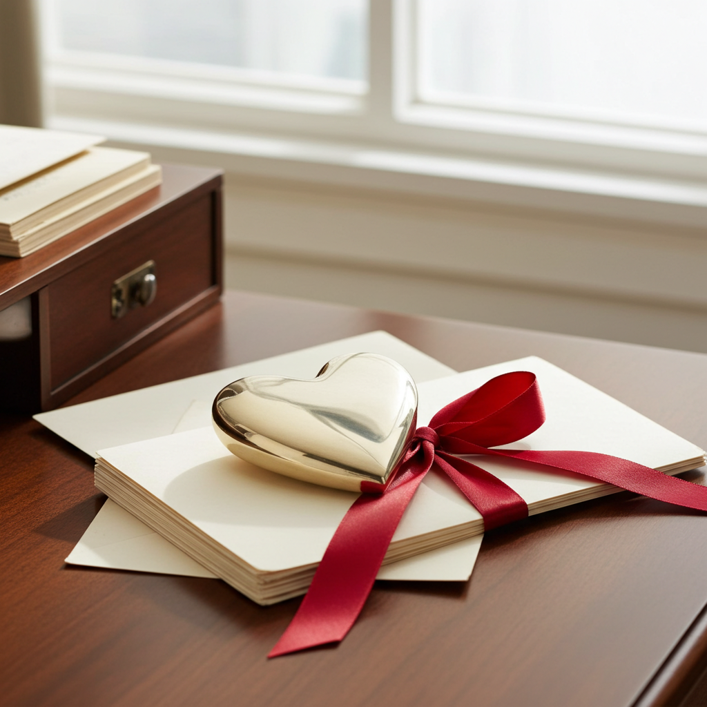 Briefbeschwerer_Herz_auf_Briefen_Auböck