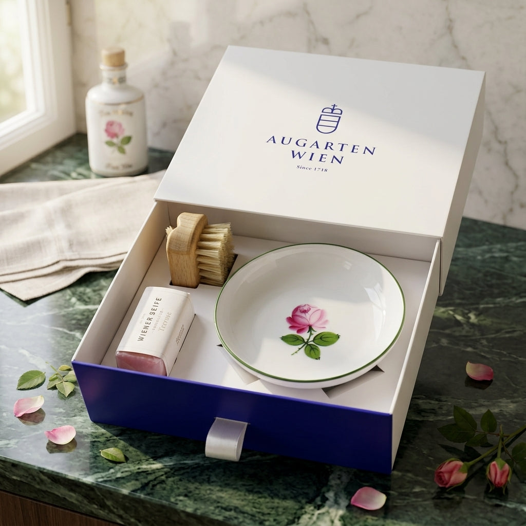 Geschenkset Augarten Seife mit Schälchen mit Deko