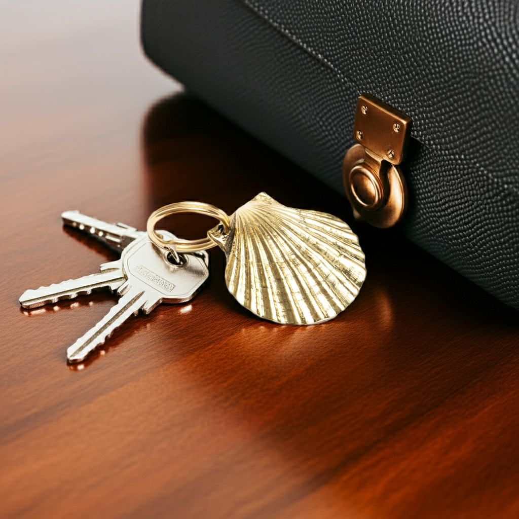 Schlüsselanhänger Mit Muscheln & Quaste – Strandstyle, Ca. 8,2 Cm, Bunt, Aus Harz