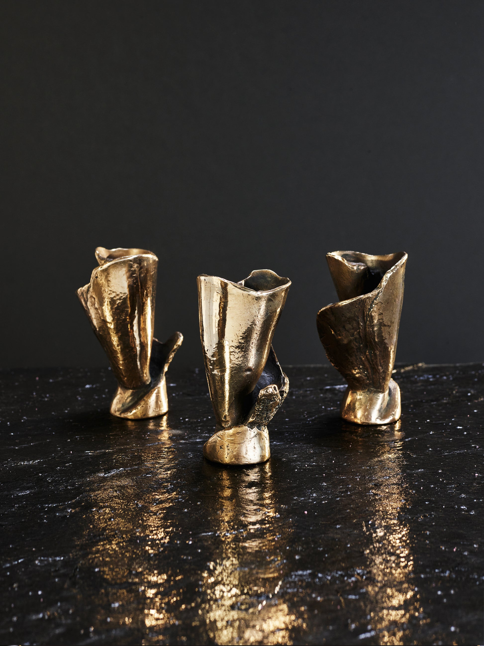 Tischdeko ★ Kerzenhalter aus massiver Bronze für stilvolle Dekoration
